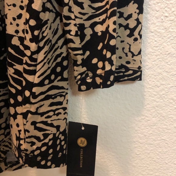 MCollection Cream And Black Multicolor Top Size Small - Picture 2 of 6